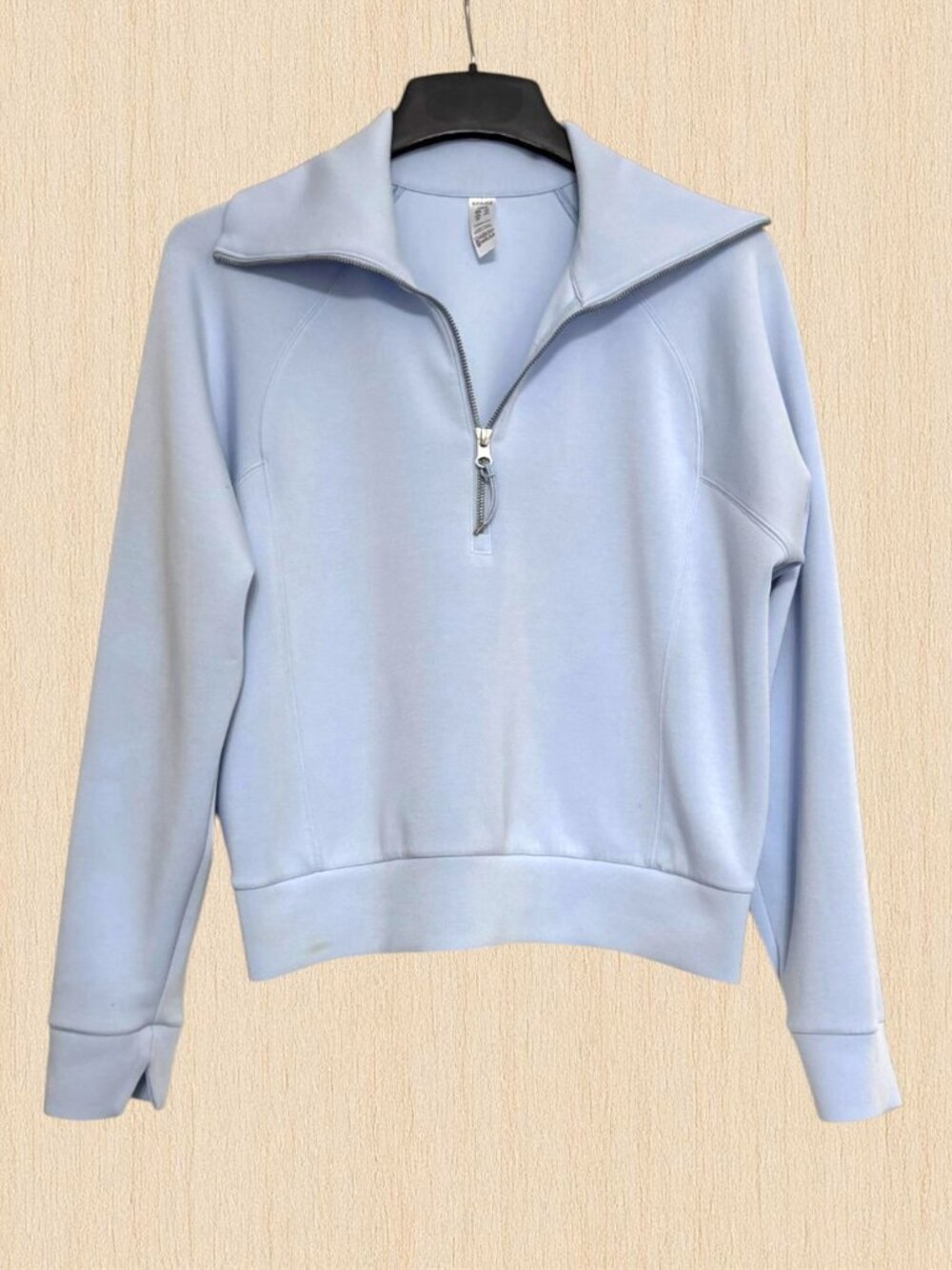 SPANX AirEssentials 50346R Half Zip Pullover Powder Blue Modal Sweatshirt L